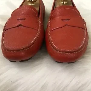 Prada Pebbled Leather Contrast Stitch Penny Loafers 40.5/7.5/8 Prada | Shoes | Prada Pebbled Leather Contrast Stitch Penny  main image 3